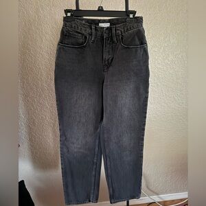 Good American Duster Straight Leg Jeans GNDU999BT BLACK250